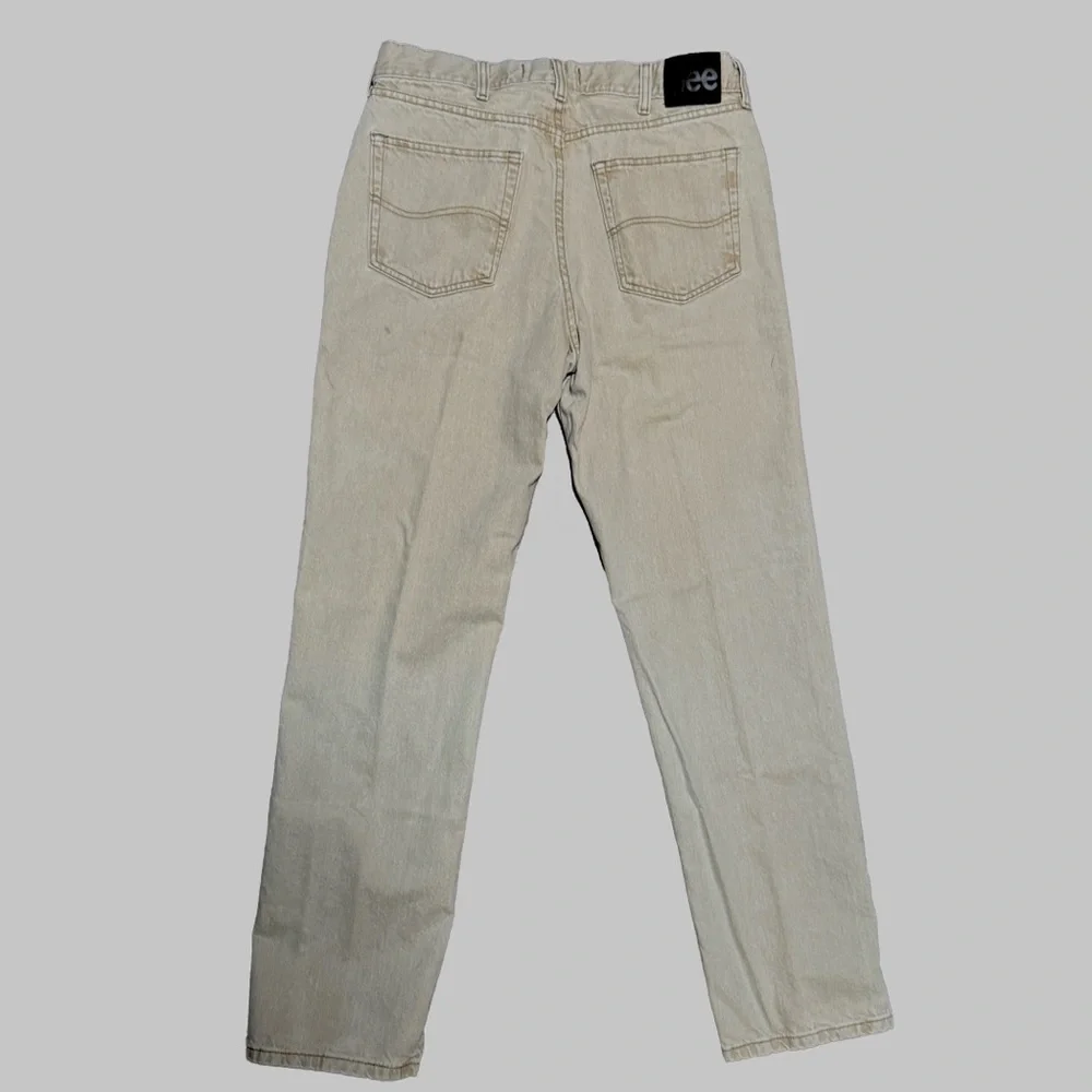 LEE Regular Fit Straight Leg Dune (Tan / Sand) Wash Denim Jeans Size 34 x 34